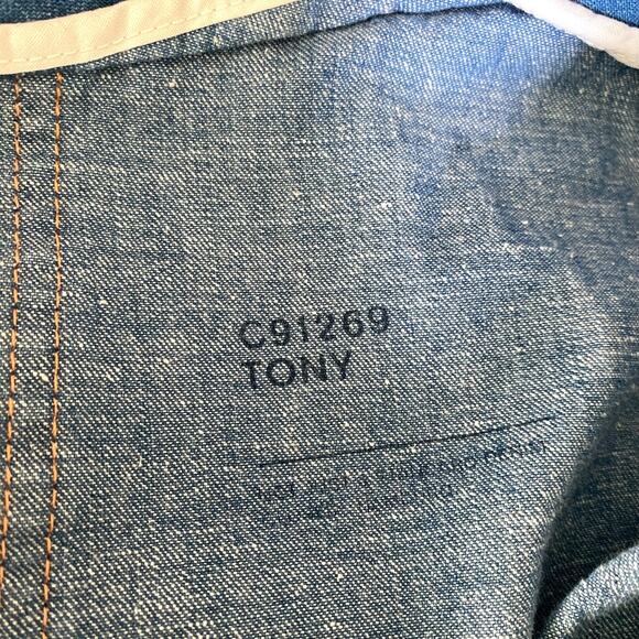 Closed Tony High Rise Jeans Sz 32 Blue Patch Pockets Cropped Cuffed Relaxed Fit - Picture 12 of 15